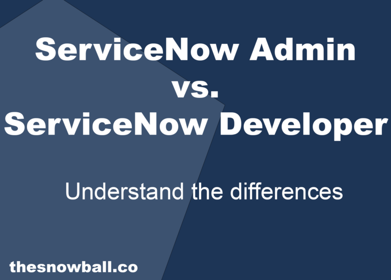 servicenow admin developer