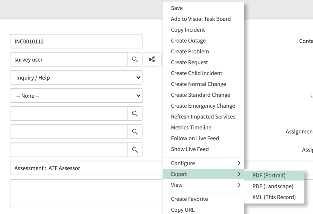 How To Export To Excel Xml Csv Json Or Pdf In Servicenow The Snowball 1373