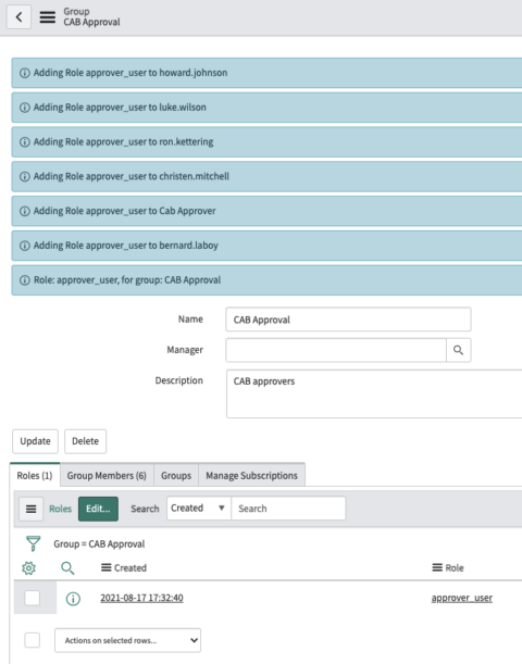 role assignment in servicenow