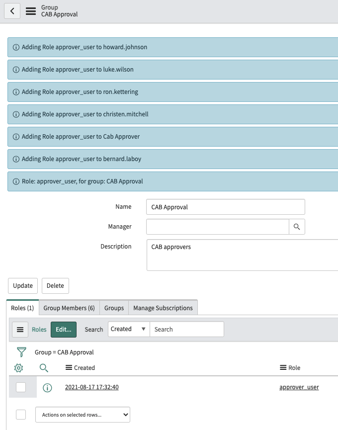 servicenow assignment group vs group