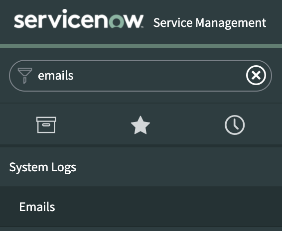 all emails in servicenow