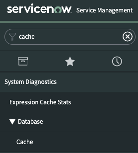 cache flush module in servicenow