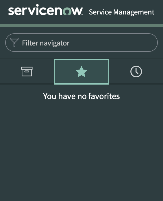 favorites filter in list view