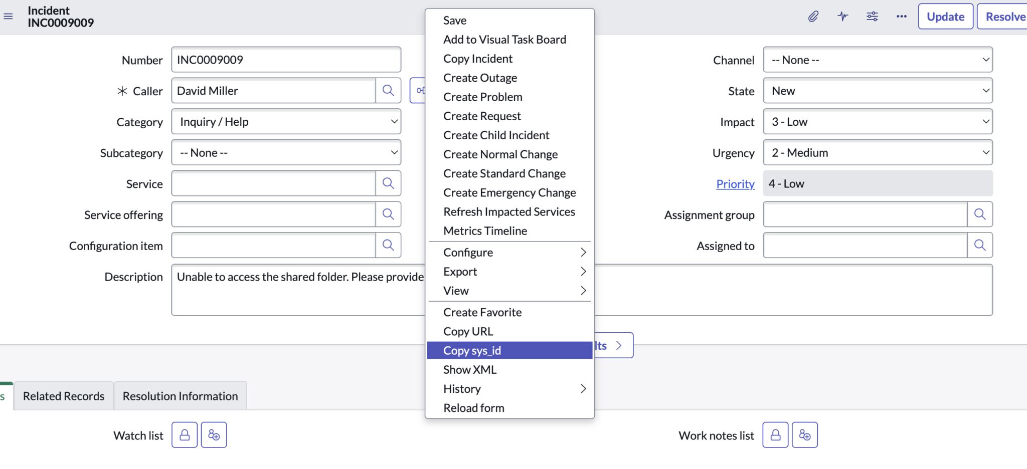 servicenow find assignment group id