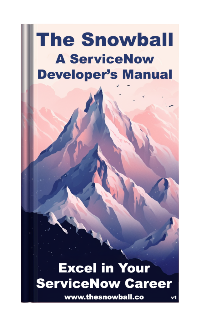 servicenow developer manual