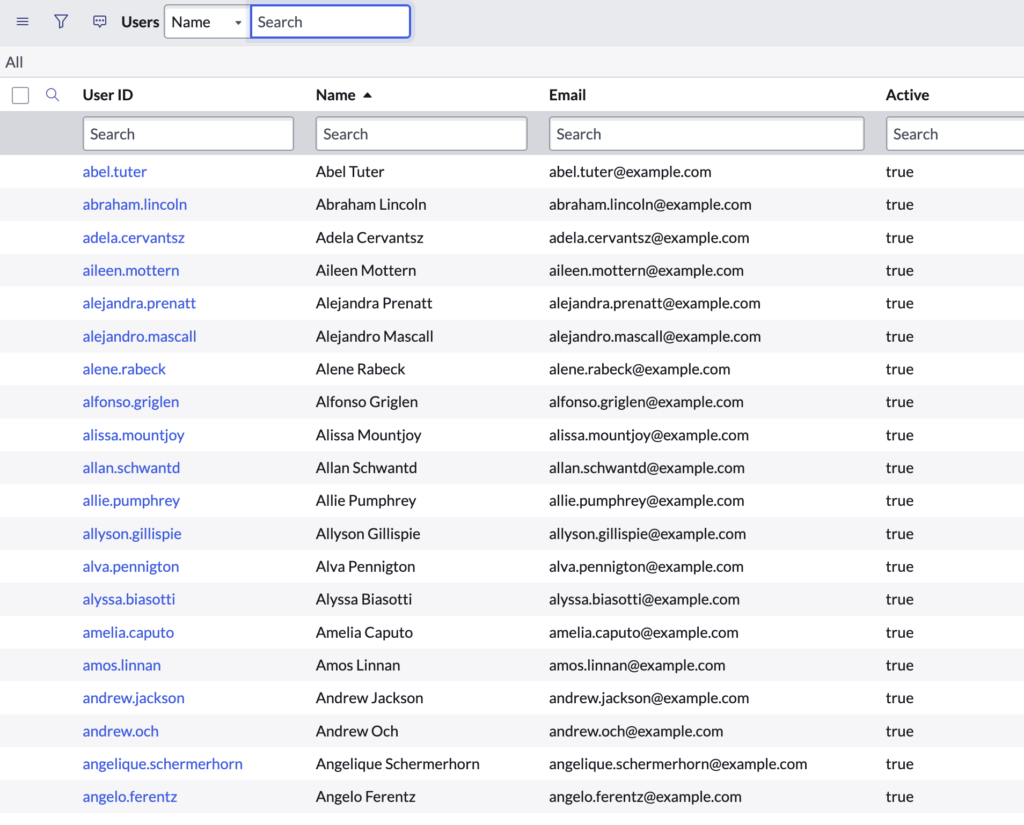 users in servicenow