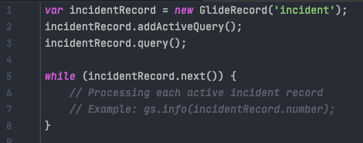 addActiveQuery() GlideRecord